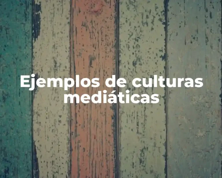 Ejemplos de culturas mediáticas