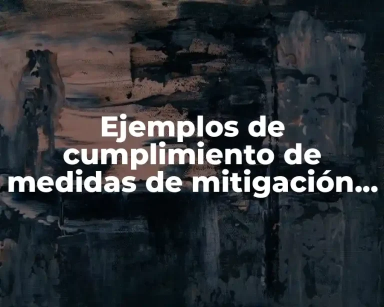 Ejemplos de cumplimiento de medidas de mitigación ambiental