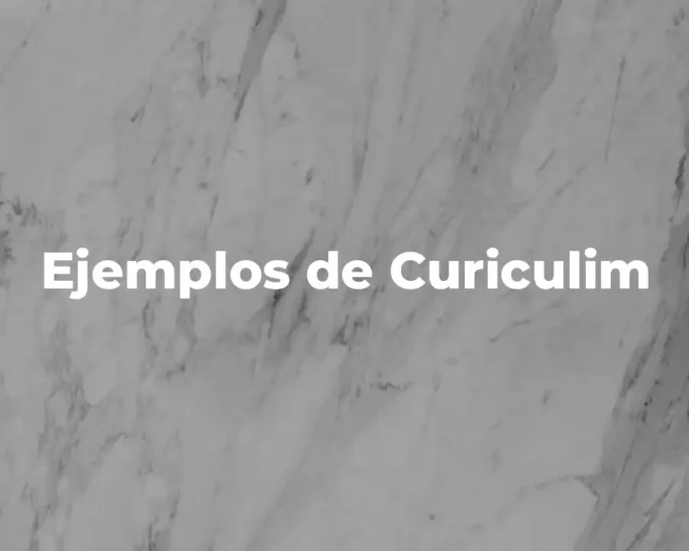 Ejemplos de Curiculim