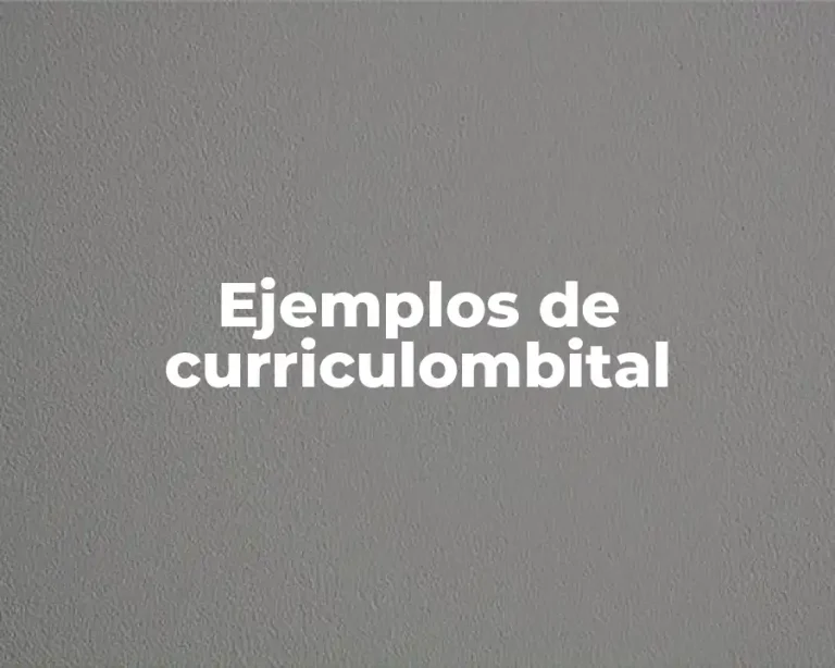 Ejemplos de curriculombital
