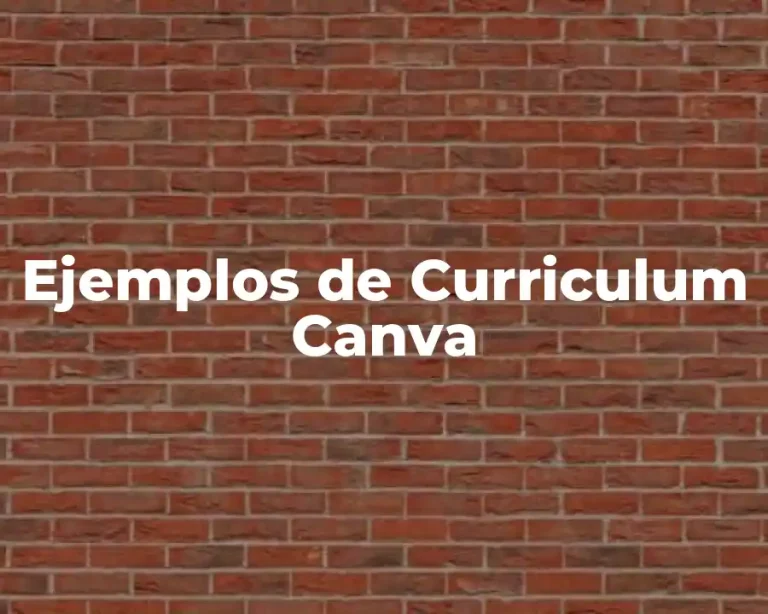 Ejemplos de Curriculum Canva