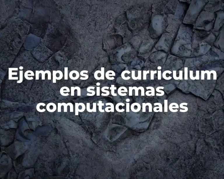 Ejemplos de curriculum en sistemas computacionales