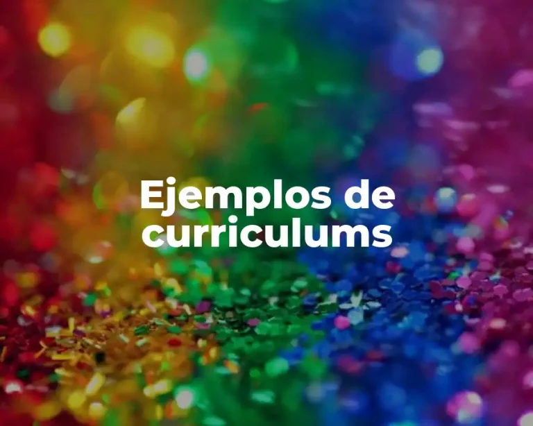 Ejemplos de curriculums