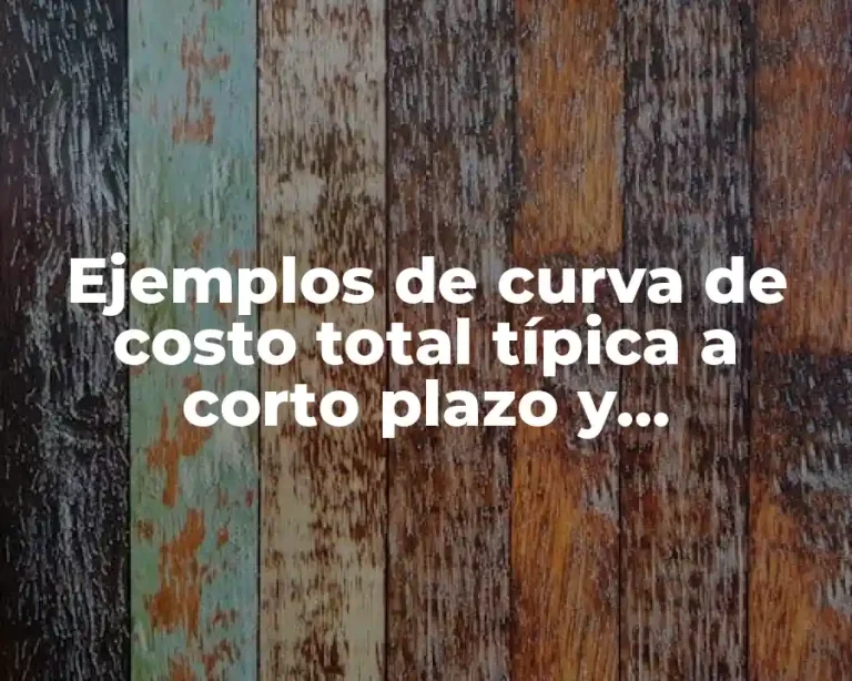 Ejemplos de curva de costo total típica a corto plazo y Significado