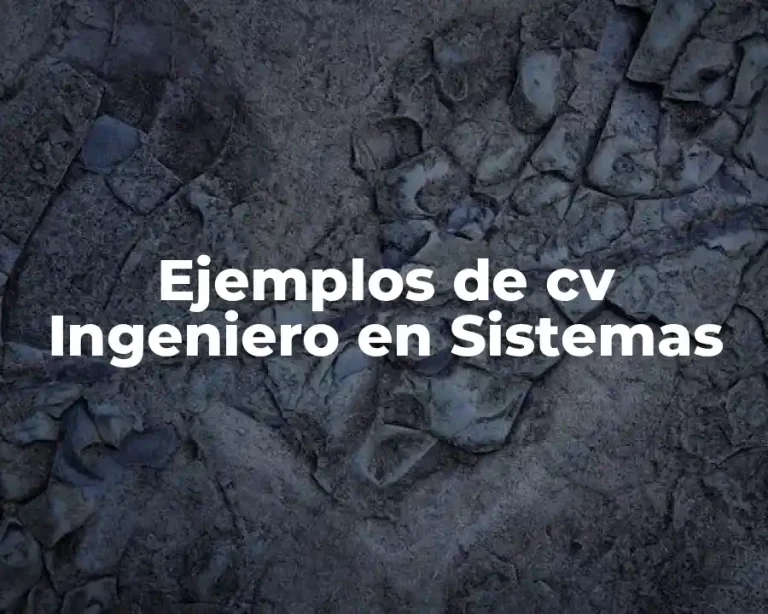 Ejemplos de cv Ingeniero en Sistemas