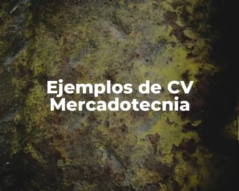 Ejemplos de CV Mercadotecnia