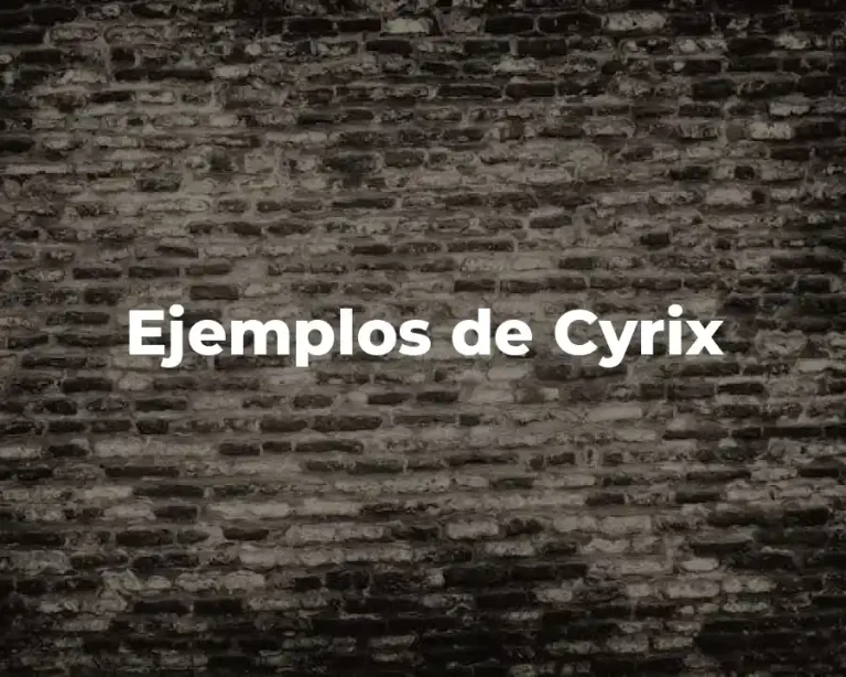 Ejemplos de Cyrix