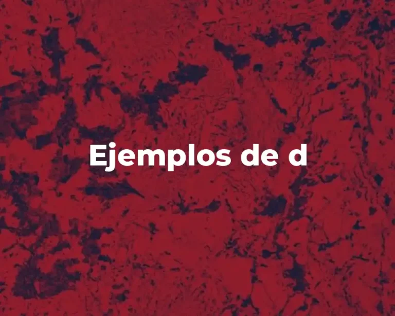 Ejemplos de d