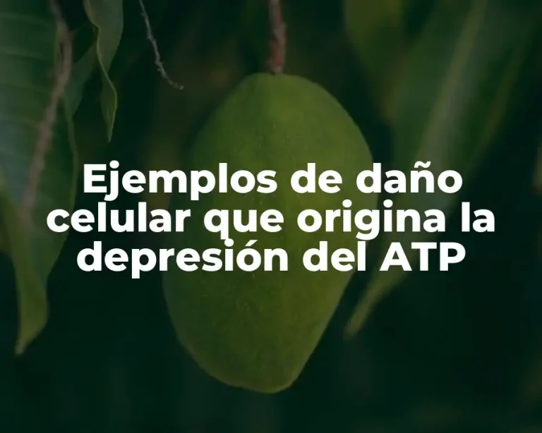 Ejemplos de daño celular que origina la depresión del ATP
