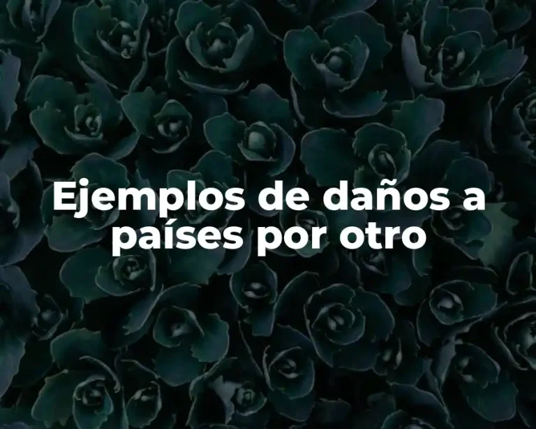 Ejemplos de daños a países por otro