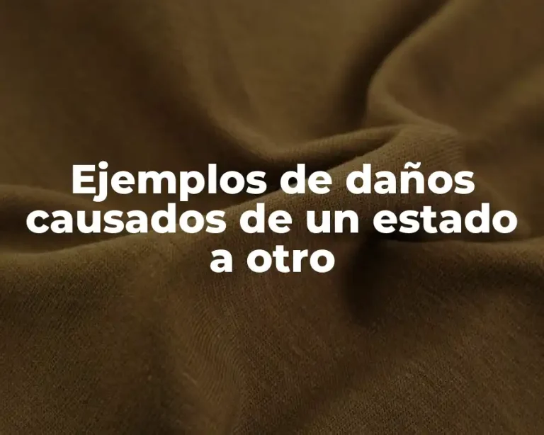 Ejemplos de daños causados de un estado a otro