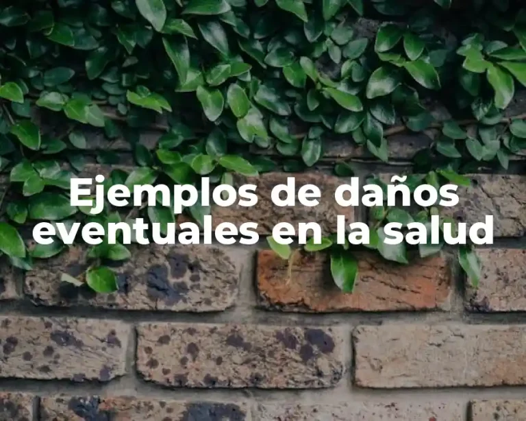 Ejemplos de daños eventuales en la salud