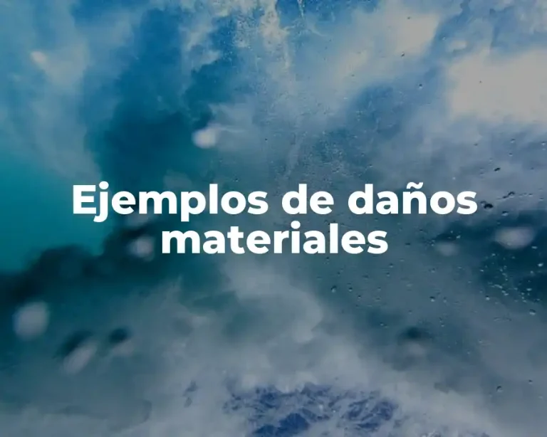 Ejemplos de daños materiales