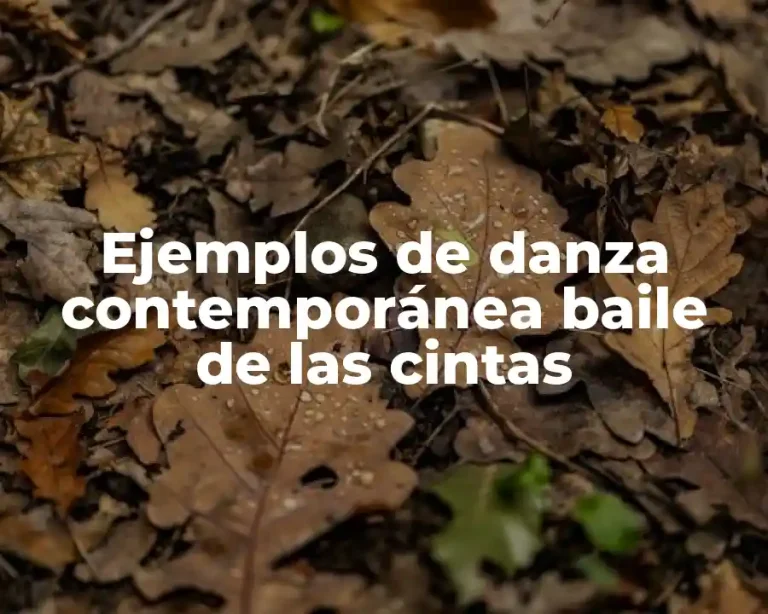 Ejemplos de danza contemporánea baile de las cintas