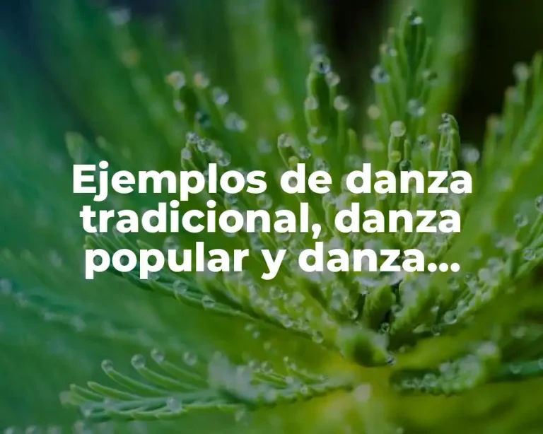 Ejemplos de danza tradicional, danza popular y danza regional
