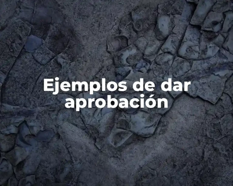 Ejemplos de dar aprobación