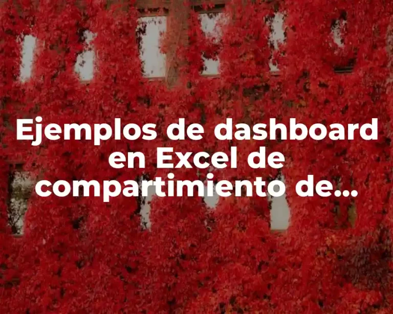 Ejemplos de dashboard en Excel de compartimiento de pecios