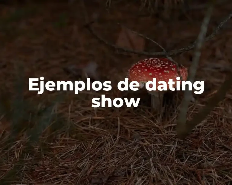 Ejemplos de dating show