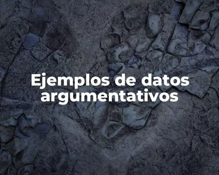 Ejemplos de datos argumentativos