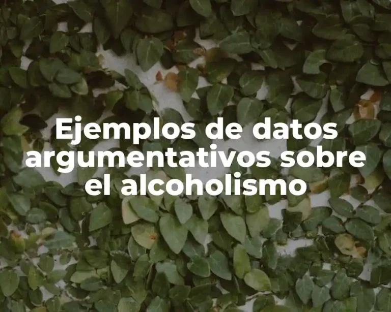 Ejemplos de datos argumentativos sobre el alcoholismo