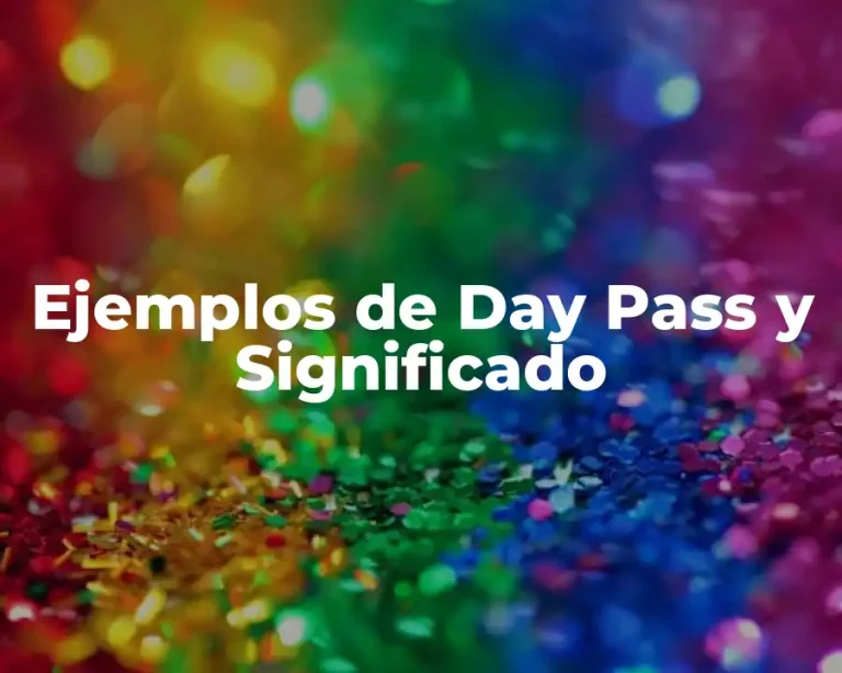 Ejemplos de Day Pass y Significado