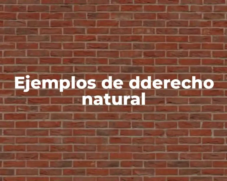 Ejemplos de dderecho natural