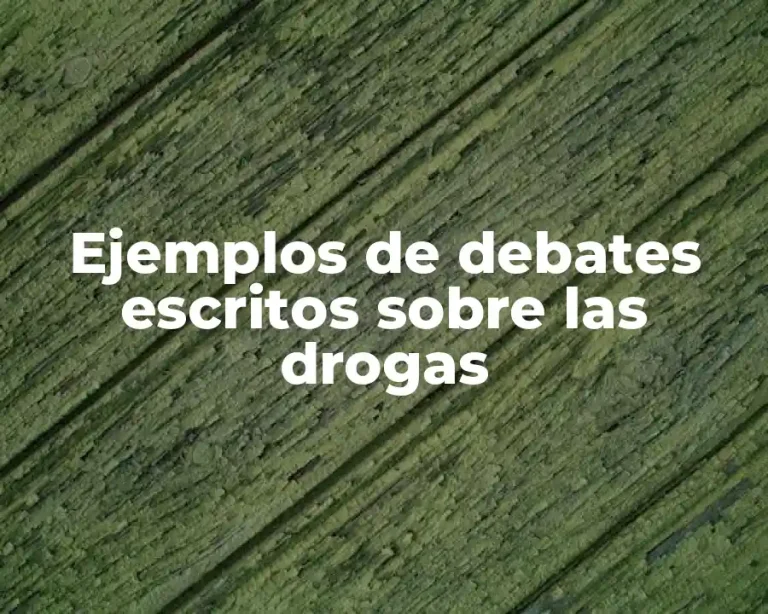 Ejemplos de debates escritos sobre las drogas