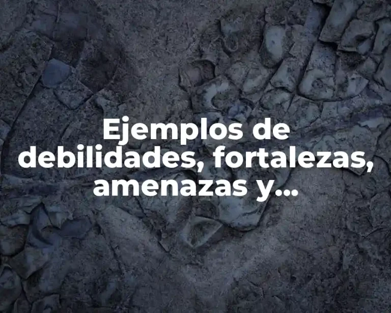 Ejemplos de debilidades, fortalezas, amenazas y oportunidades