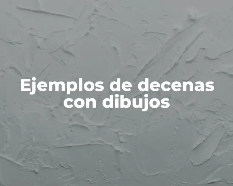 Ejemplos de decenas con dibujos