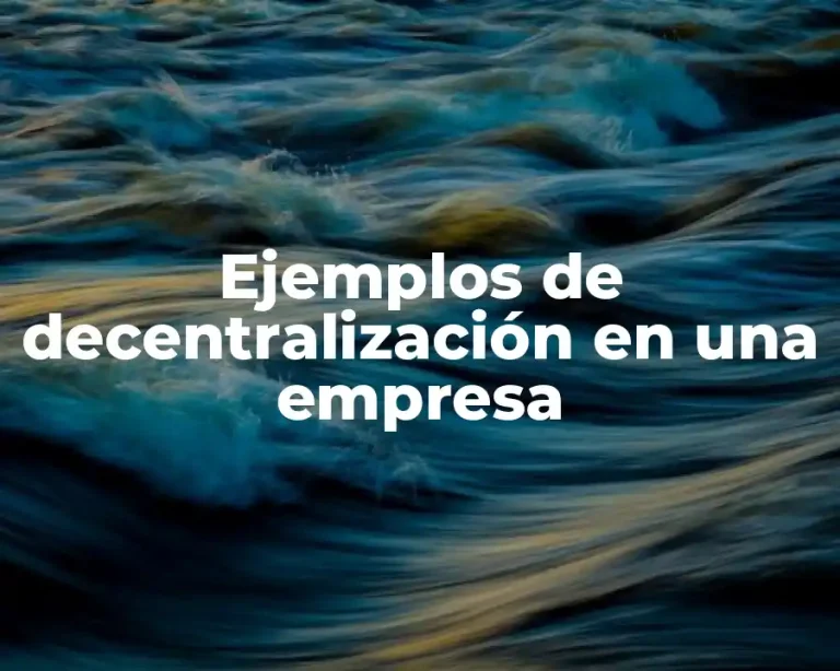Ejemplos de decentralización en una empresa