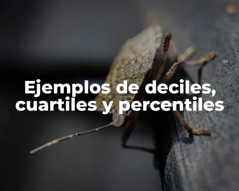 Ejemplos de deciles, cuartiles y percentiles
