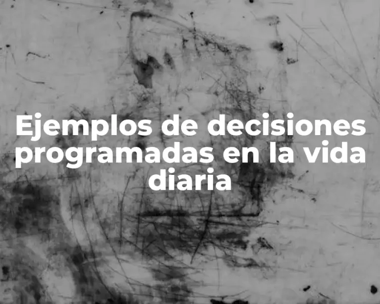 Ejemplos de decisiones programadas en la vida diaria