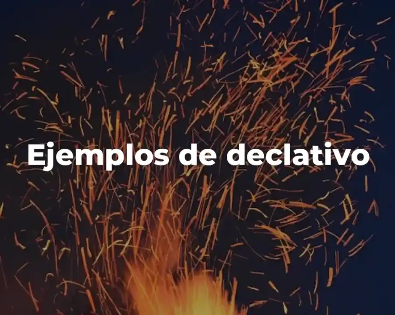 Ejemplos de declativo