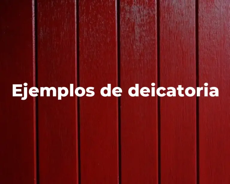 Ejemplos de deicatoria