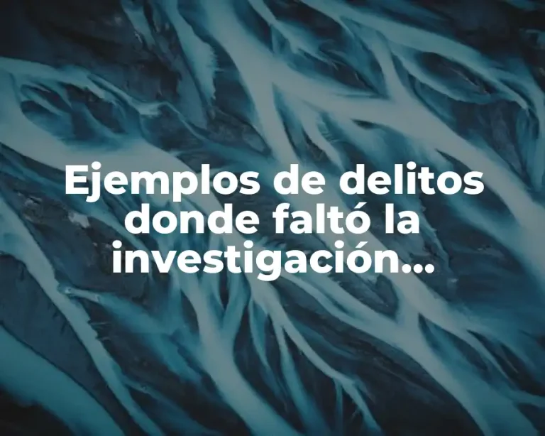 Ejemplos de delitos donde faltó la investigación criminalística
