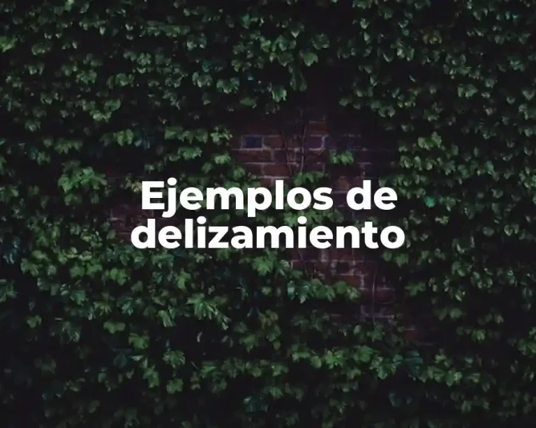 Ejemplos de delizamiento