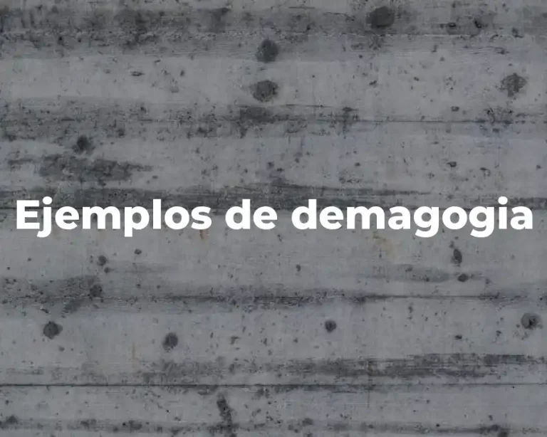 Ejemplos de demagogia