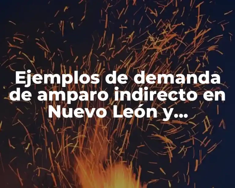 Ejemplos de demanda de amparo indirecto en Nuevo León y Significado