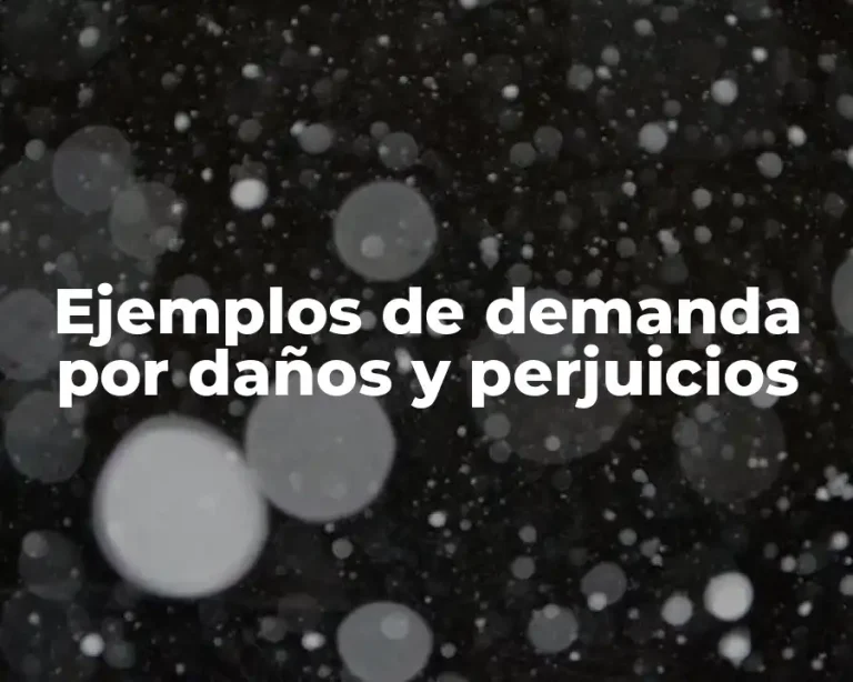 Ejemplos de demanda por daños y perjuicios