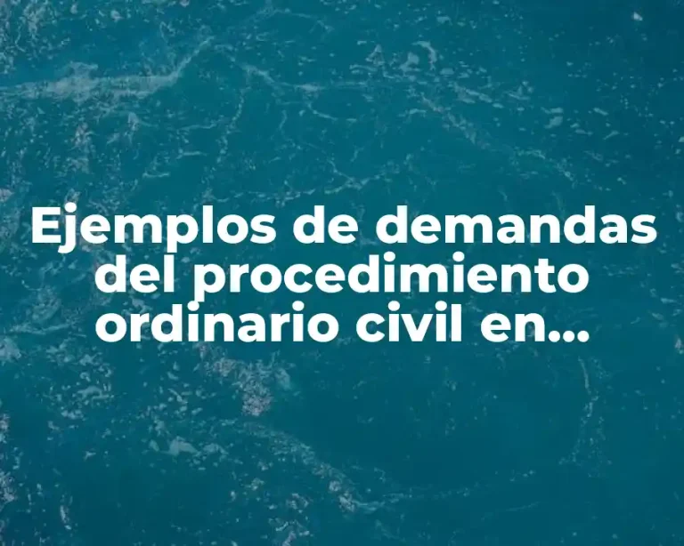 Ejemplos de demandas del procedimiento ordinario civil en Puebla