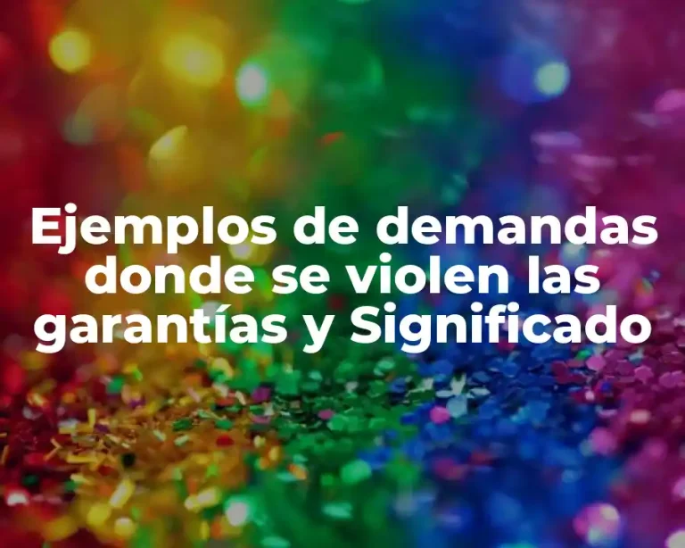 Ejemplos de demandas donde se violen las garantías y Significado