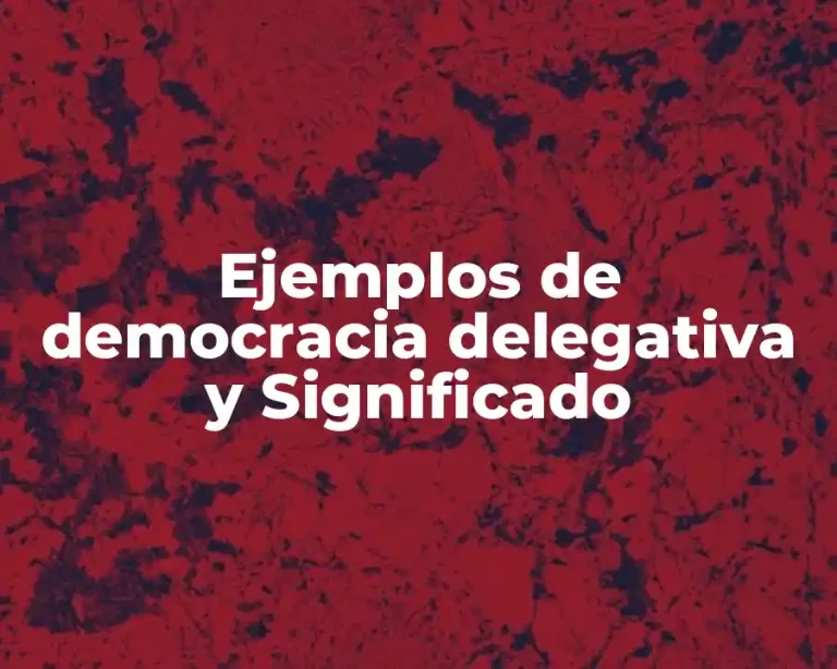 Ejemplos de democracia delegativa y Significado
