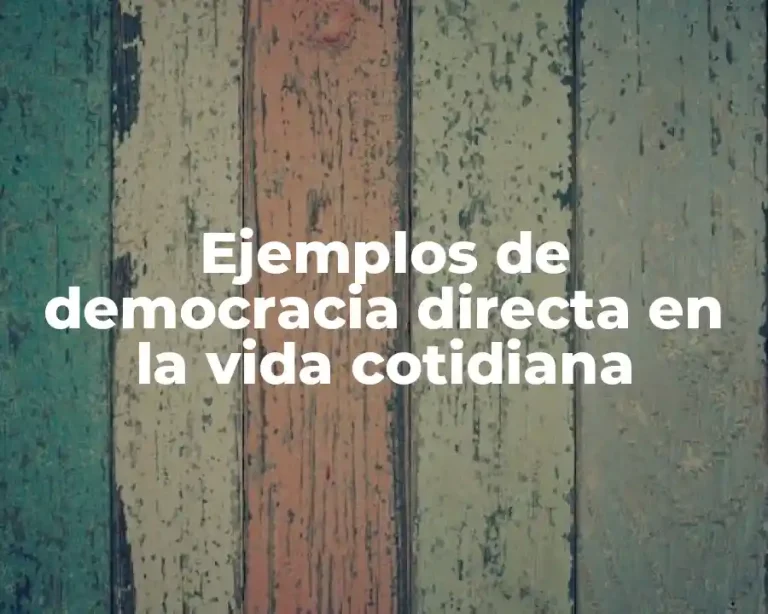 Ejemplos de democracia directa en la vida cotidiana