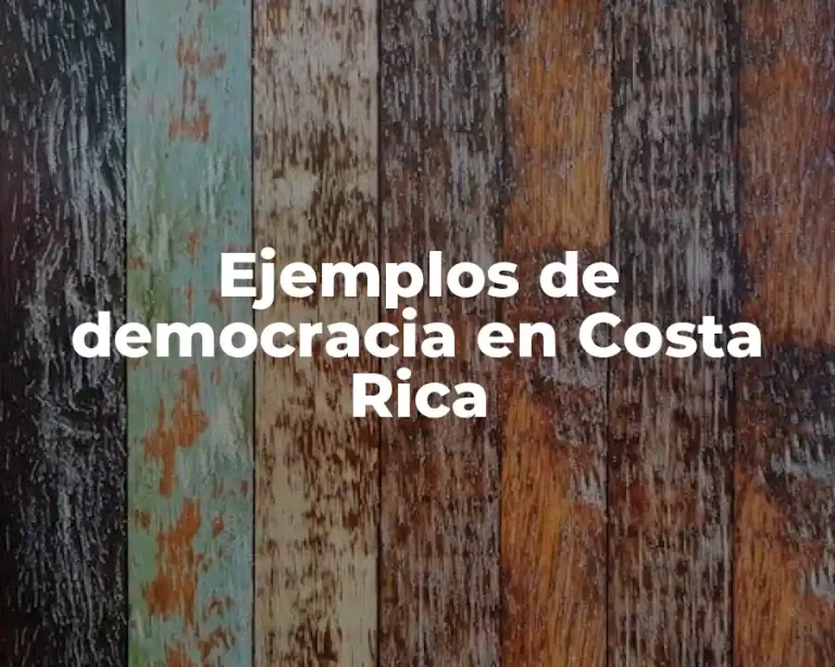 Ejemplos de democracia en Costa Rica