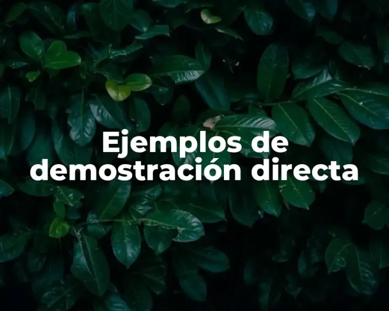 Ejemplos de demostración directa