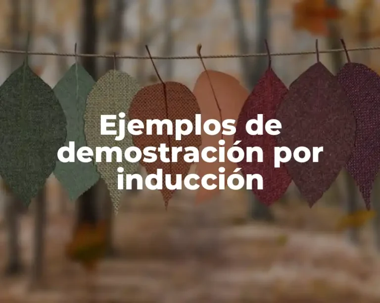 Ejemplos de demostración por inducción