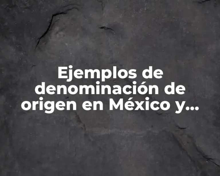 Ejemplos de denominación de origen en México y Significado