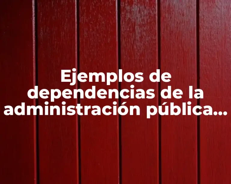 Ejemplos de dependencias de la administración pública federal