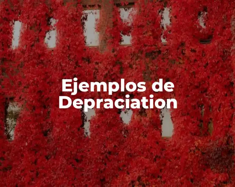 Ejemplos de Depraciation