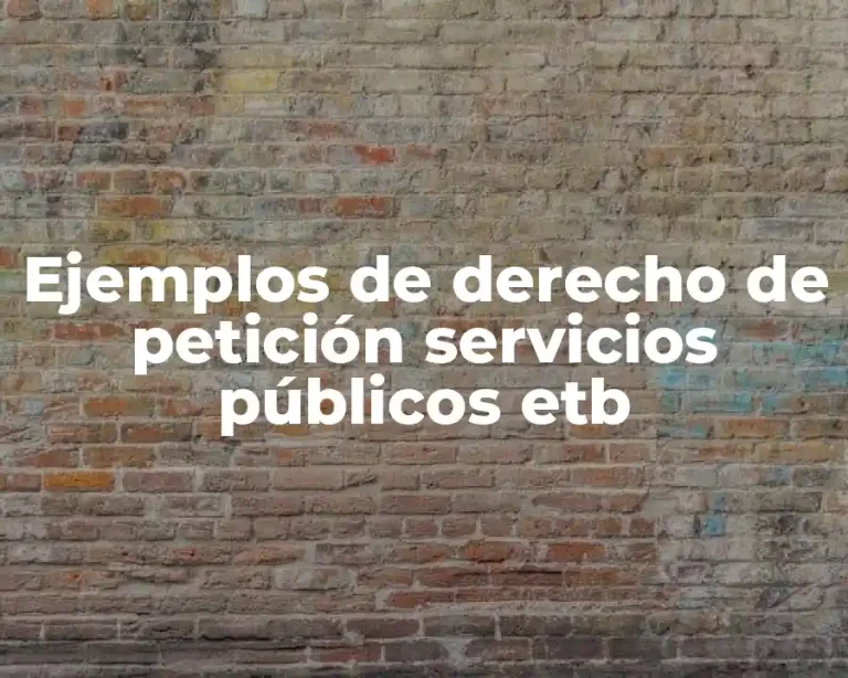 Ejemplos de derecho de petición servicios públicos etb